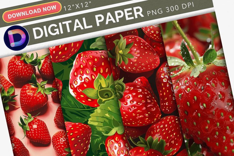 Strawberry Digital Paper