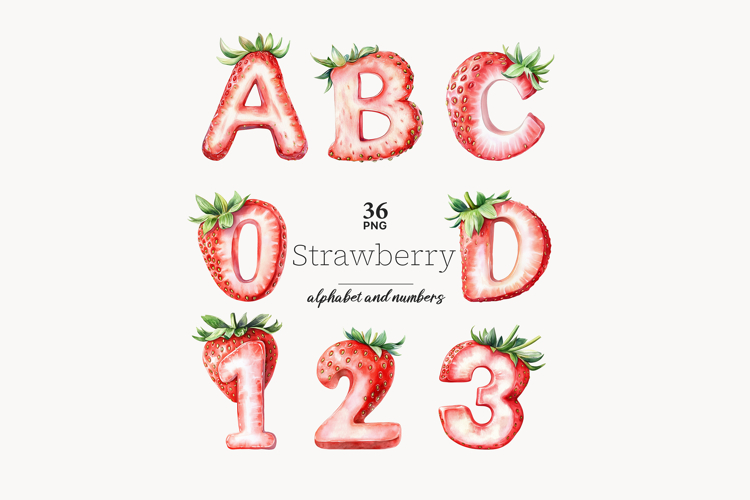 Strawberry Alphabet | Summer Letters | Birthday Letters