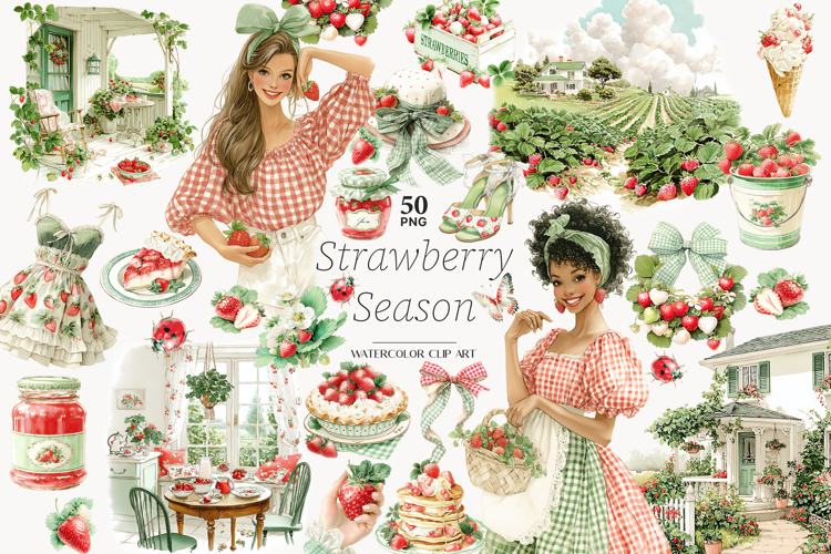Strawberry Clipart PNG Images | Summer Farm Festival Cottage