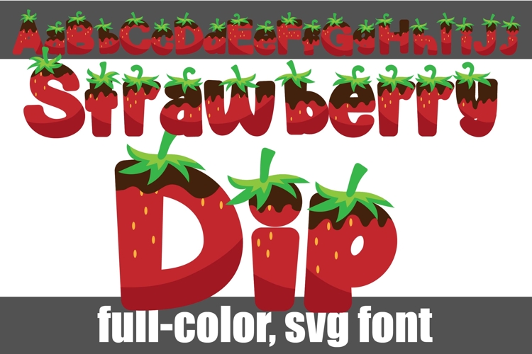 Strawberry Dip Color Font