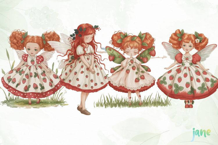 Strawberry Fairy Clipart