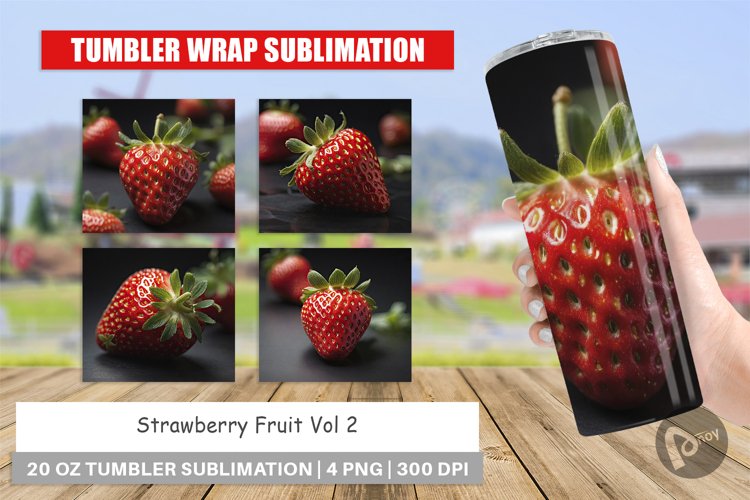 Tumbler Wrap Strawberry Fruit