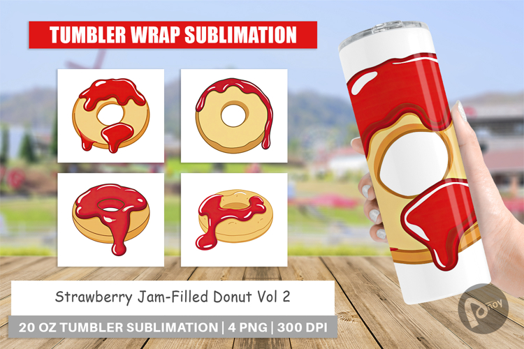 Tumbler Jam Filled Donut