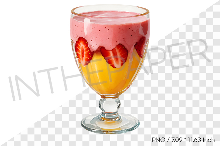 Strawberry Mango Smoothie PNG Clipart Drink Beverage Illust