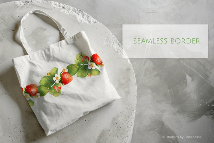 Strawberry Seamless Border PNG Clipart