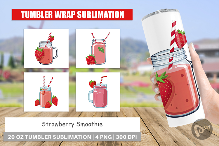 Tumbler Strawberry Smoothie