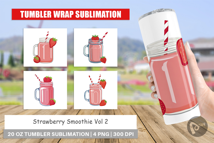 Tumbler Strawberry Smoothie