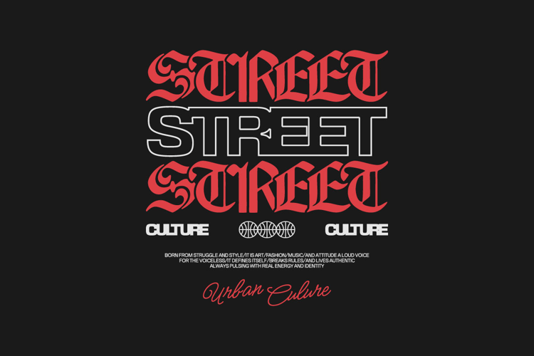 Street Urban Typography Streetwear T-shirt Design