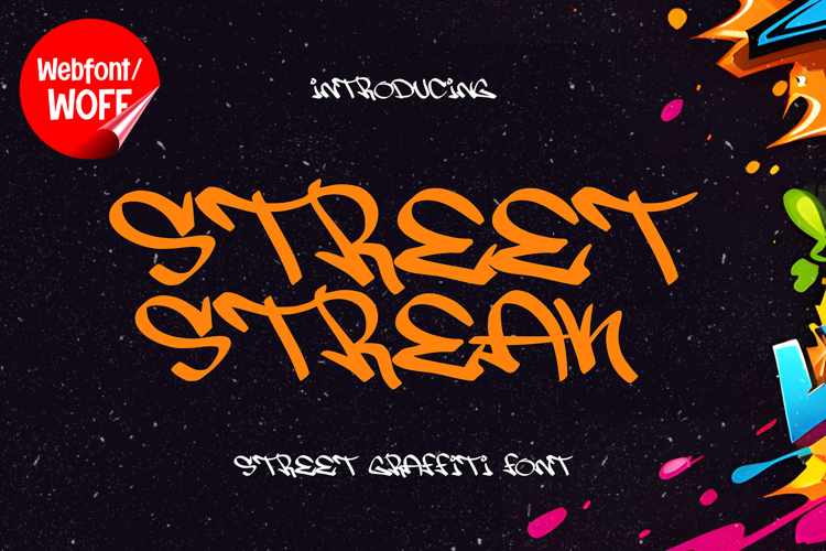Street Streak | Monoline Graffiti Webfont for Urban Creative
