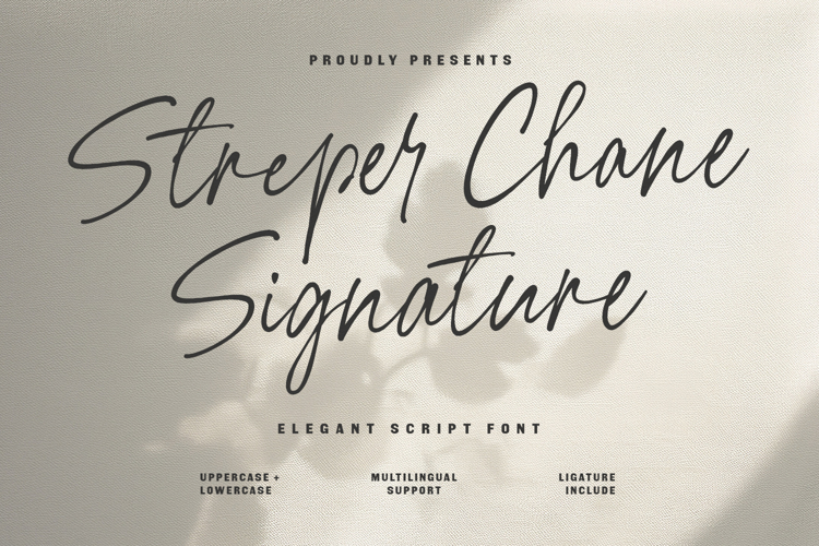 Streper Chane Signature Script Font