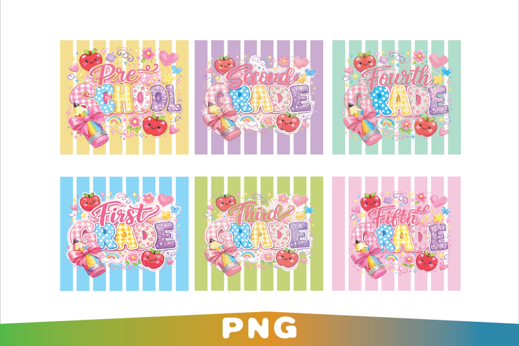 back to school, school grades png, striped school grades png