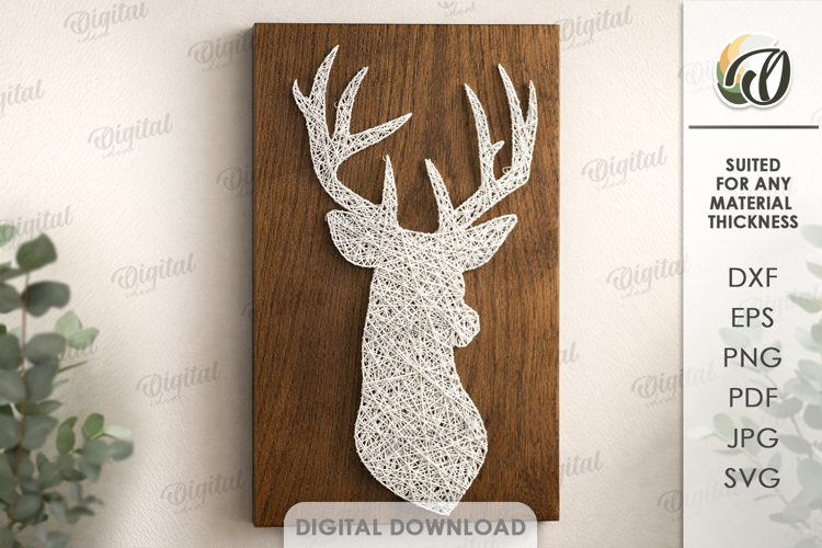 String Art Decor Laser Cut. Wall Decor. Deer SVG