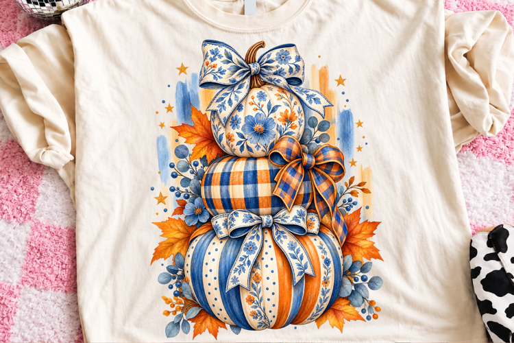 Striped Fall Halloween Pumpkin PNG