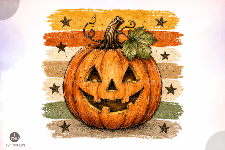 Striped Pumpkin PNG,Vintage Pumpkin Season PNG