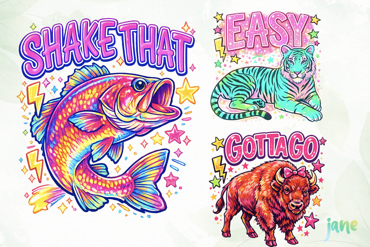Striped Summer Animal Png