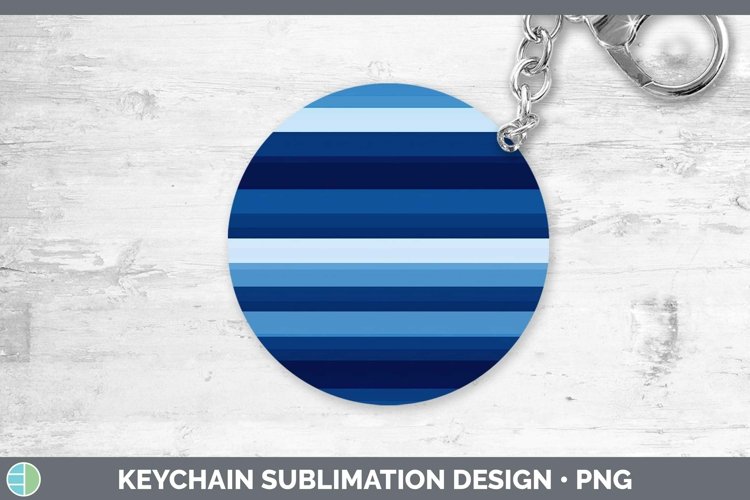 Stripes Indigo Keychain Sublimation Keyring Designs