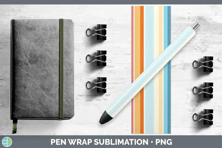 Stripes Rainbow Pen Wrap Sublimation Epoxy Pen Designs