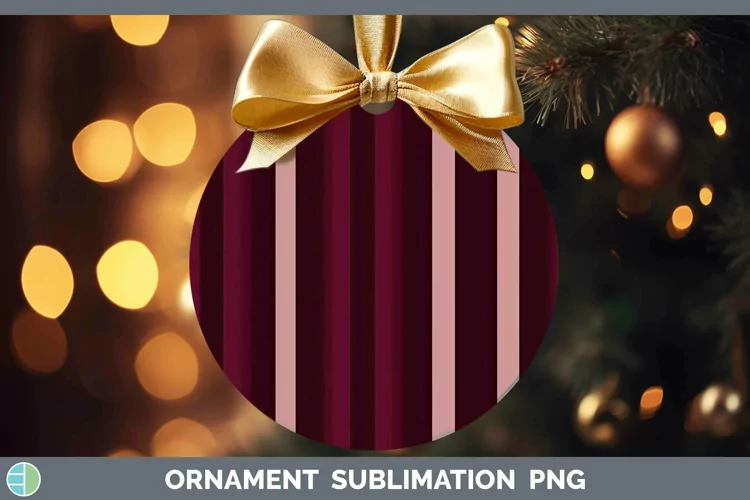 Stripes Red Ornament Sublimation Bauble Designs