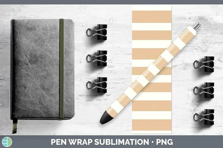 Stripes Tan Pen Wrap Sublimation Epoxy Pen Designs