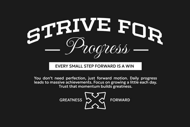 Strive for Progress Urban Typography T-shirt Design