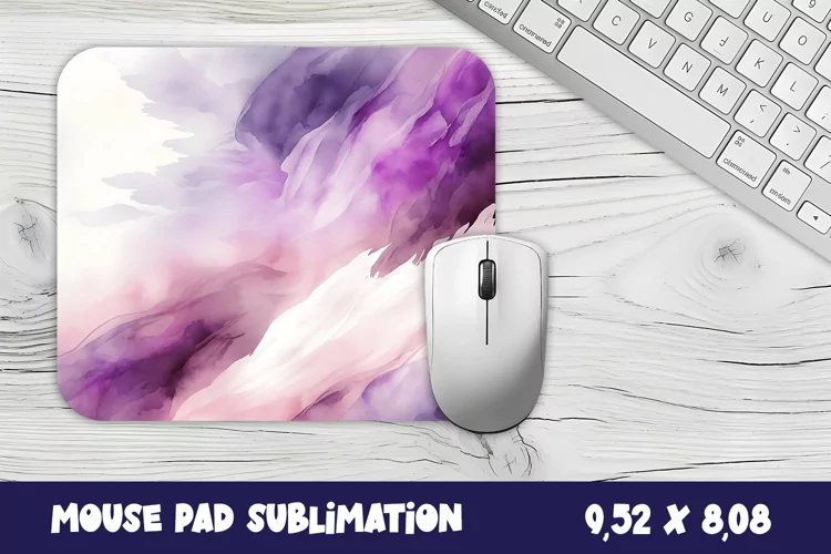 Mouse Pad PNG Abstract Multicolored watercolor Sublimation