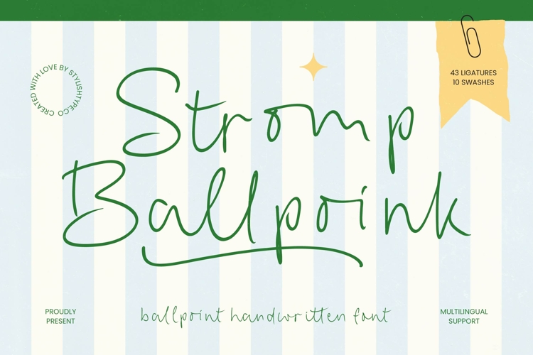 Stromp Ballpoink - Ballpoint Handwritten Font