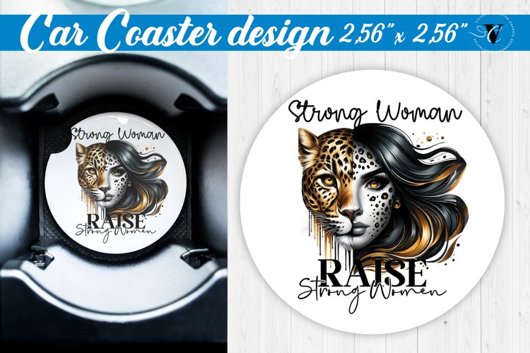 Car Coaster | Strong woman example image 1