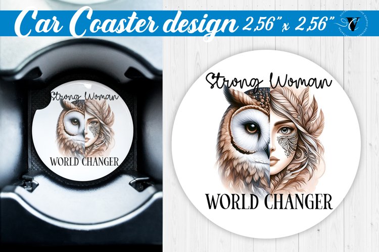 Car Coaster | Strong woman example image 1