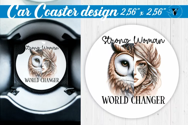 Car Coaster | Strong woman