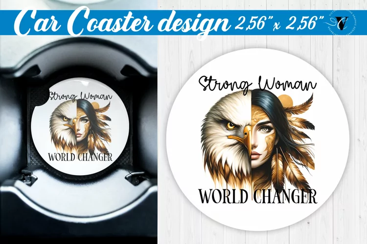 Car Coaster | Strong woman