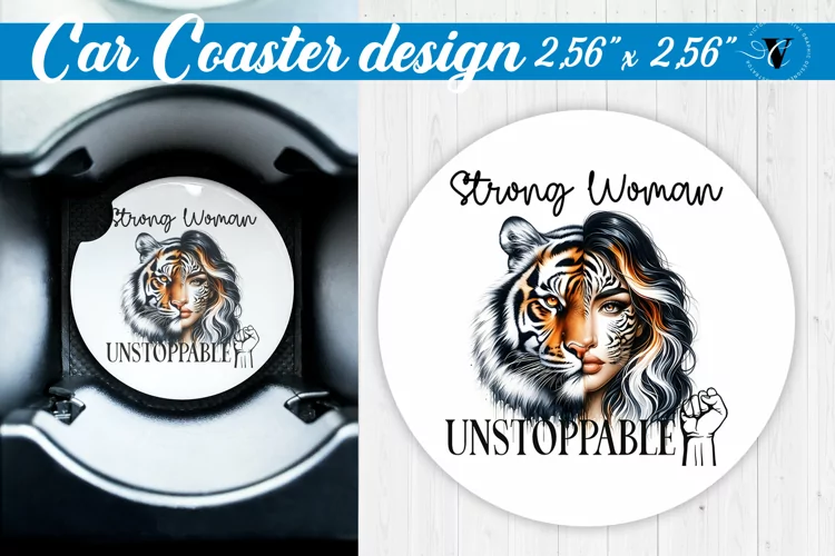 Car Coaster | Strong woman