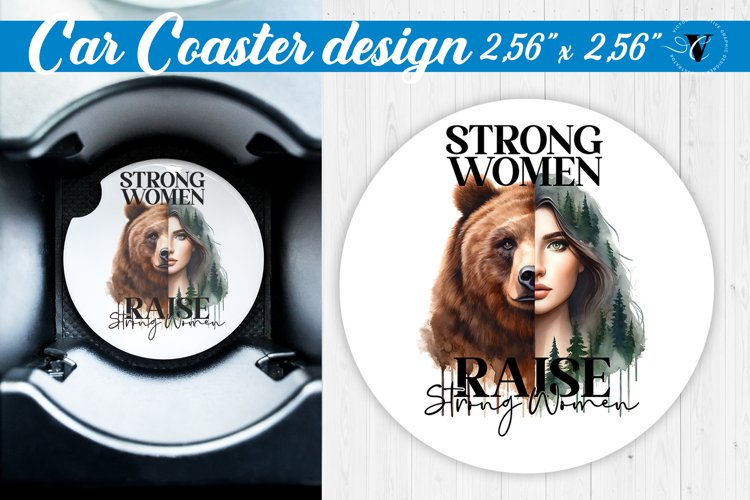 Car Coaster | Strong woman example image 1