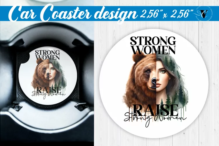 Car Coaster | Strong woman