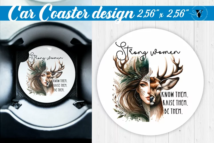 Car Coaster | Strong woman