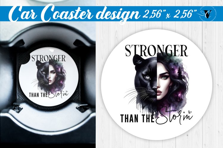 Car Coaster | Strong woman example image 1