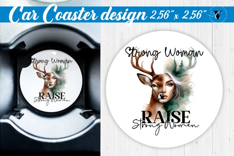 Car Coaster | Strong woman example image 1