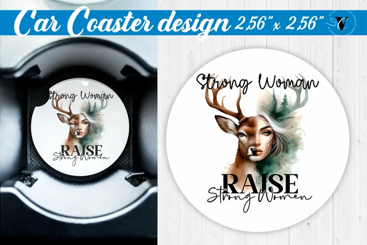 Car Coaster | Strong woman