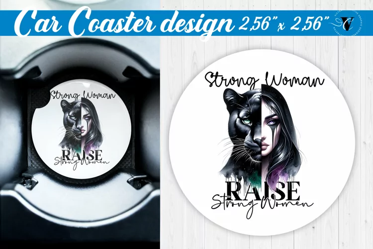 Car Coaster | Strong woman
