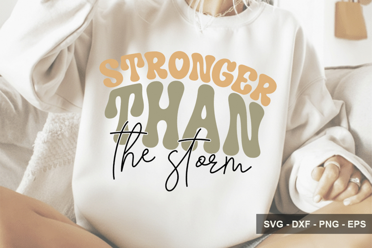 Stronger Than The Storm - Motivational Design example image 1