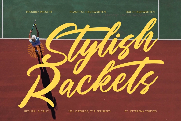 Stylish Rackets Beautiful Handwritten Font