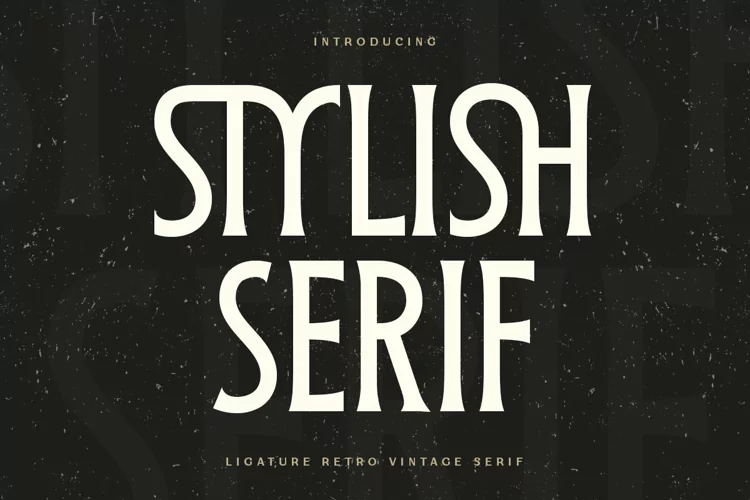 Stylish Serif - Ligature Retro Vintage Serif All items/Fonts