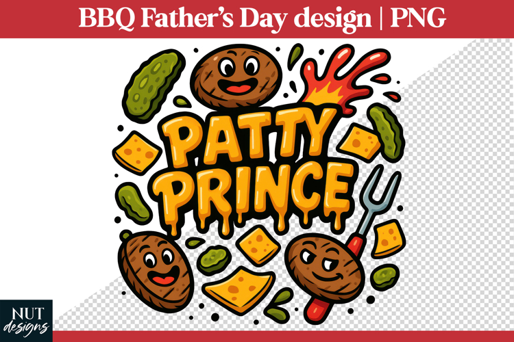 Patty Prince Burger BBQ Fathers day tshirt, grill master