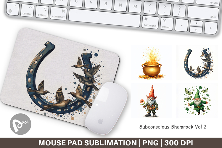 Subconscious Shamrock Mouse Pad