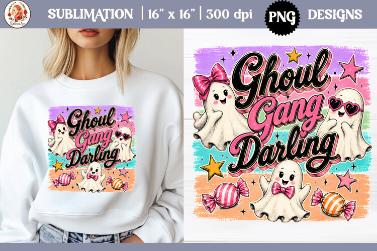 Cute girly Halloween sublimation PNG|Coquette Pink Halloween example image 1