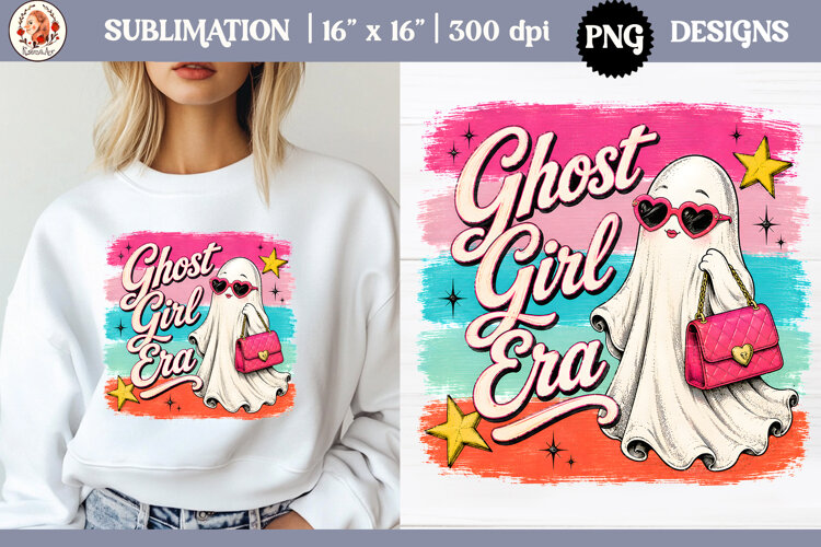 Cute girly Halloween sublimation PNG|Coquette Pink Halloween example image 1