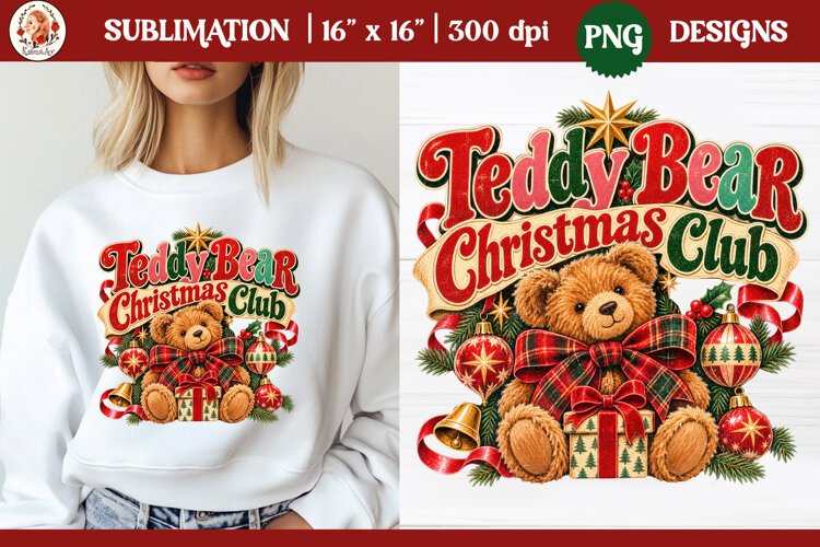 Vintage Holiday Shirt Design.Retro Christmas Sublimation PNG example image 1