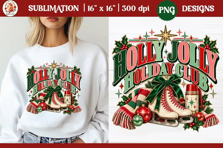 Vintage Holiday Shirt Design.Retro Christmas Sublimation PNG