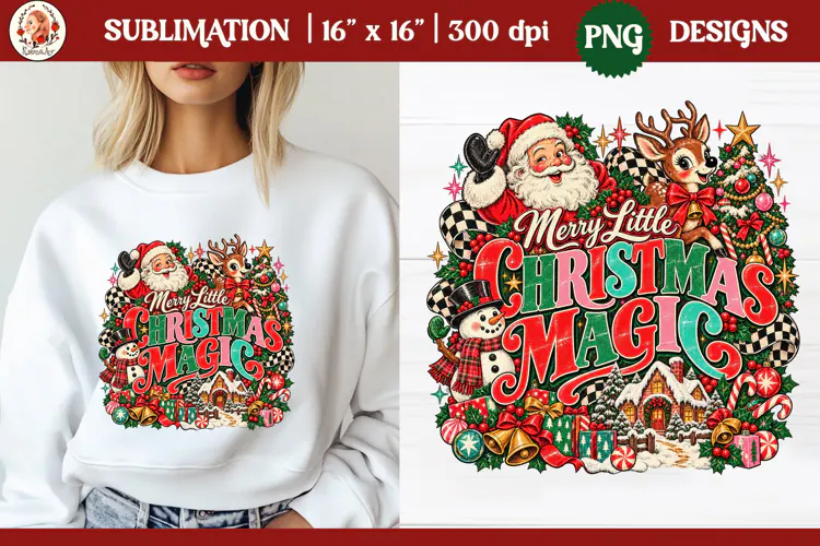 Vintage Holiday Shirt Design.Retro Christmas Sublimation PNG