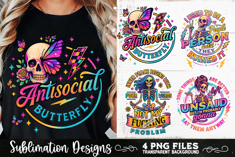 Funny Skeletons Sarcastic Adult humor Retro PNG Sublimation
