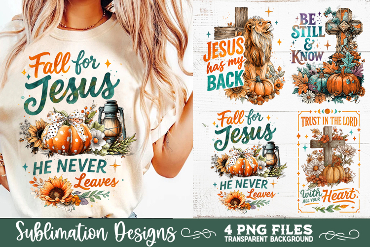 Christian Fall Inspirational 4 PNG Retro PNG Sublimation